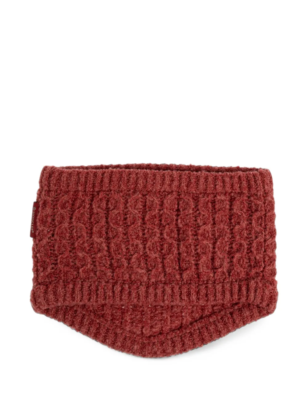 Moncler Enfant cable-knit pompom hat and snood set (set of two) Rood