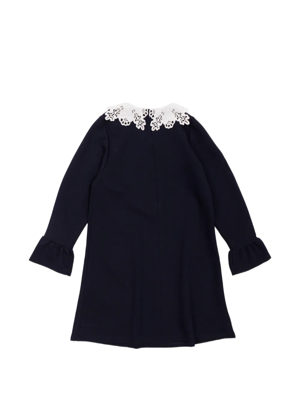 Chloé Jurk met kanten kraag en ruches Blauw