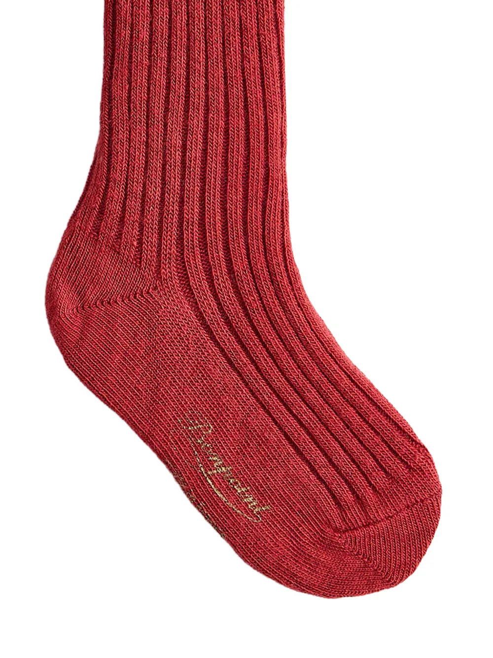 Bonpoint Banny ribgebreide panty Rood