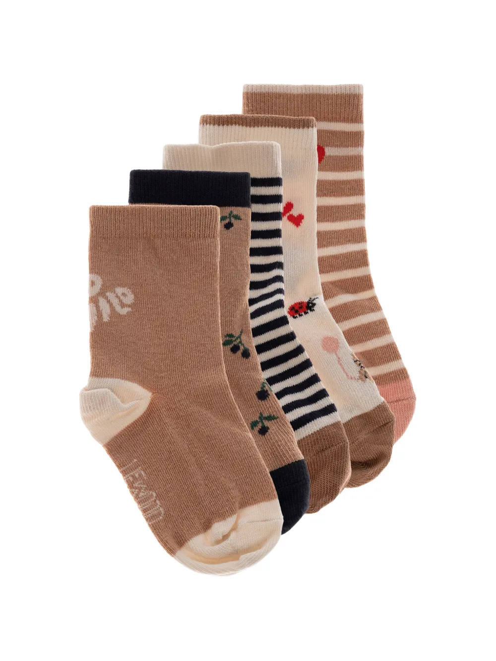 Liewood Silas multi-print socks (set of five) - Toni neutri