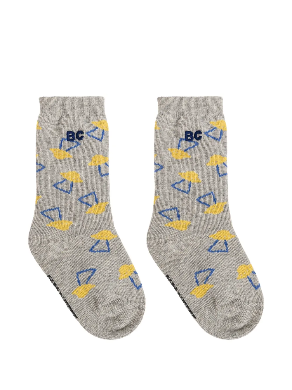 Bobo Choses logo-embroidered socks Grijs