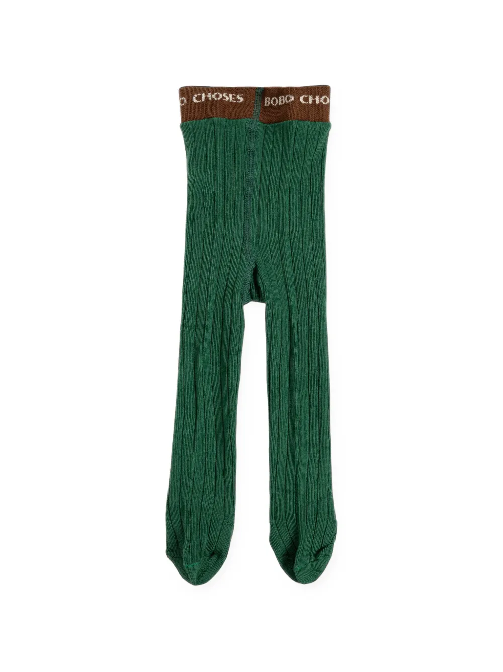 Bobo Choses Ribgebreide panty met logoband Grijs