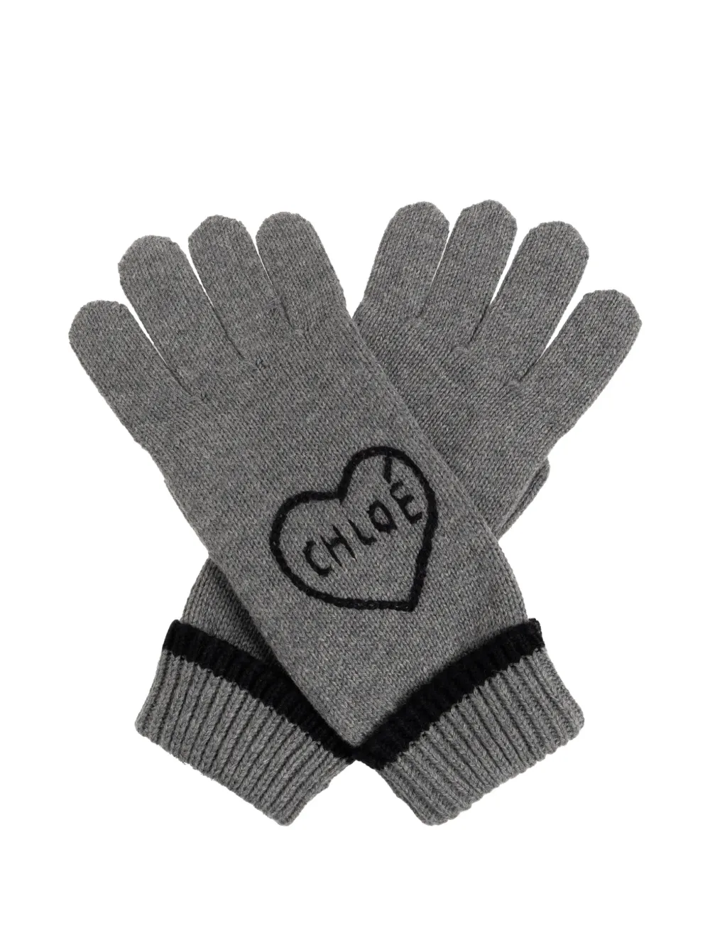 Chloé Kids Encoeur gloves - Grigio