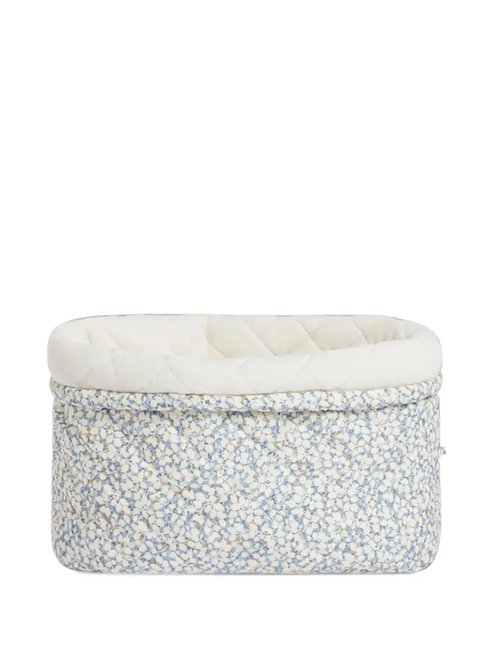 Bonpoint Marlone floral-print quilted basket - Blau