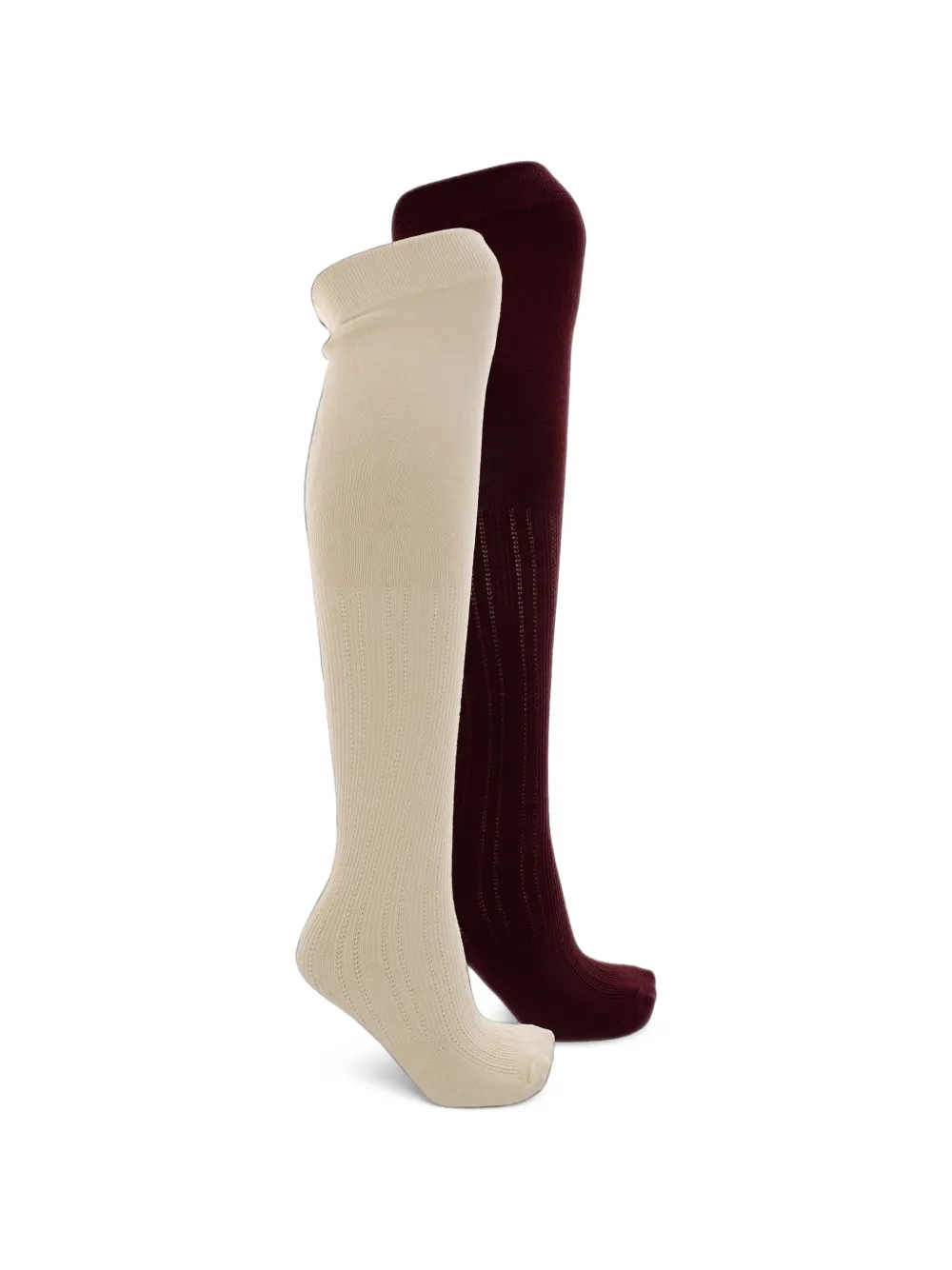 Konges Sløjd ribbed-knit tights - Toni neutri