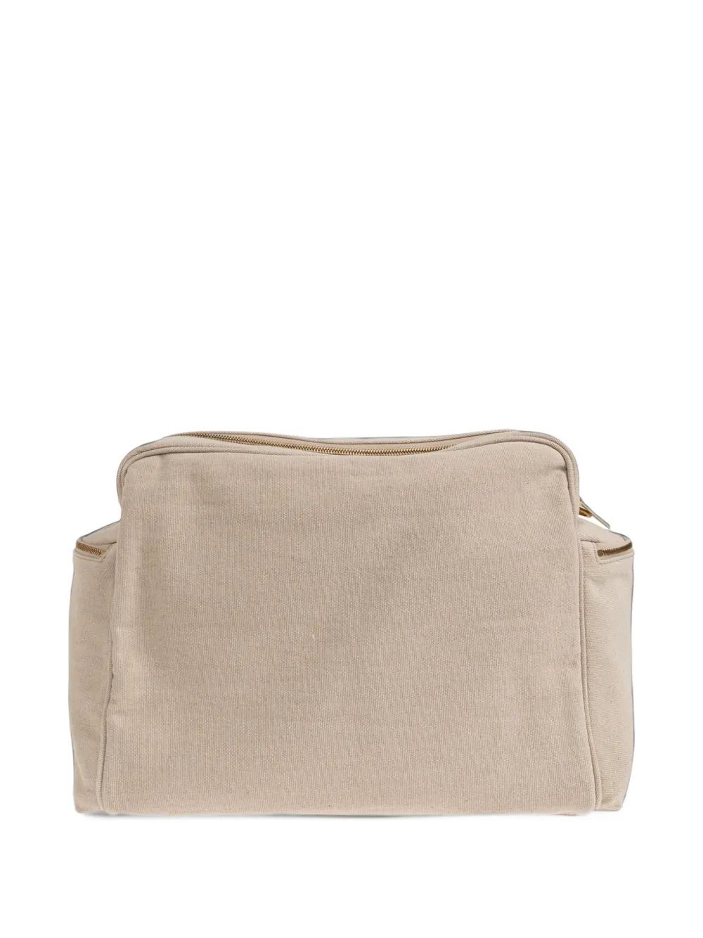 Versace Kids logo-embroidered shoulder bag Beige