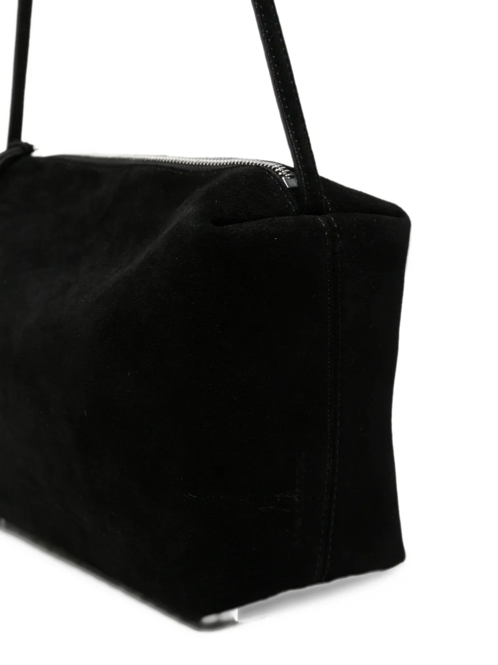 Low Classic suede shoulder bag Zwart