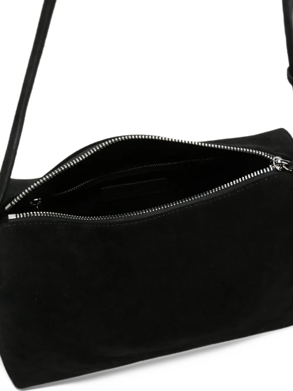 Low Classic suede shoulder bag Zwart