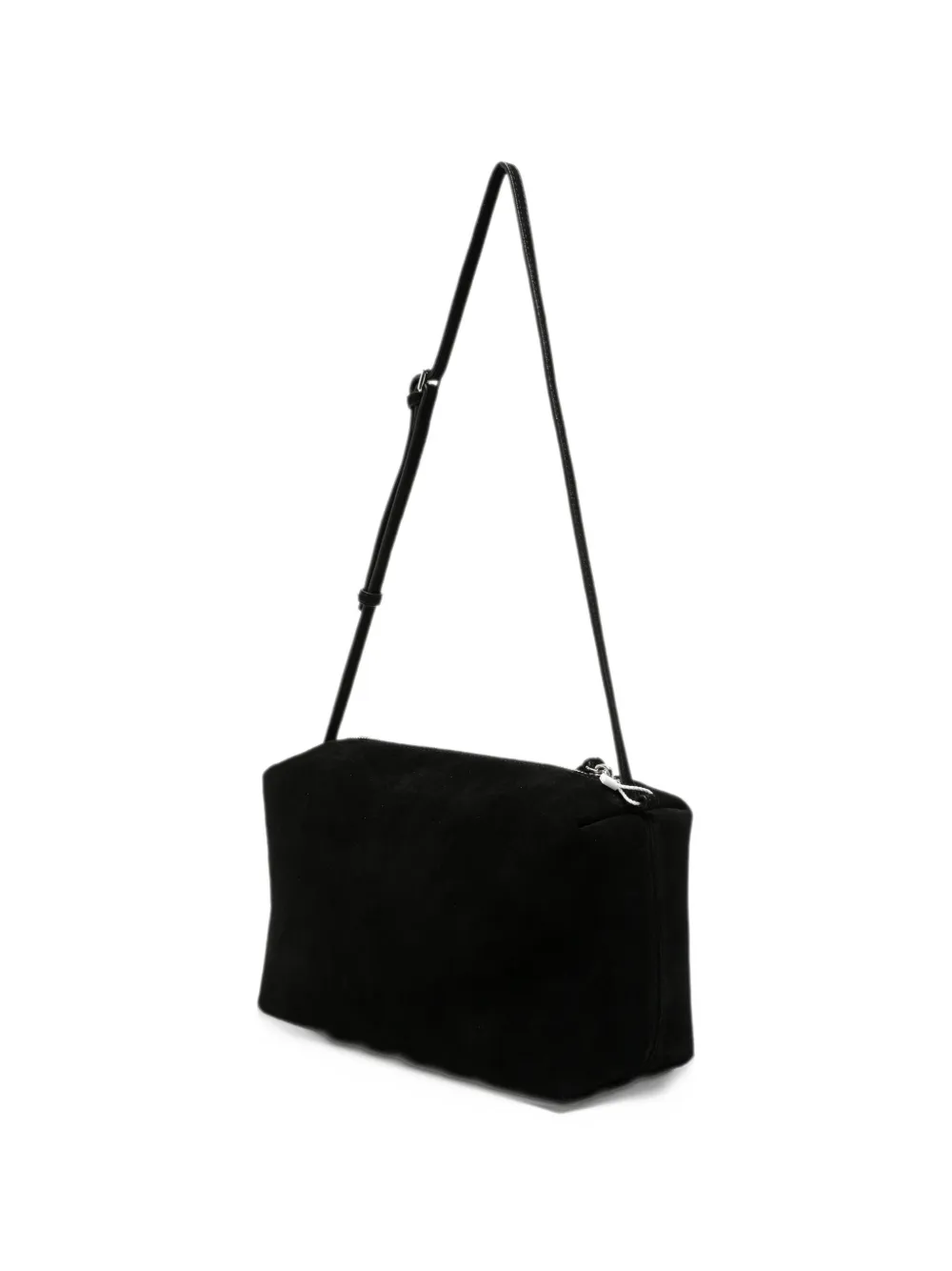 Low Classic suede shoulder bag Zwart