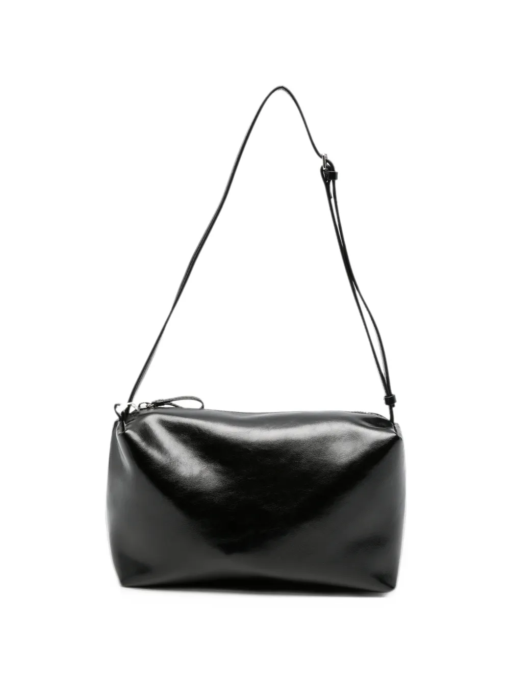 Low Classic glossy-finish shoulder bag - Nero