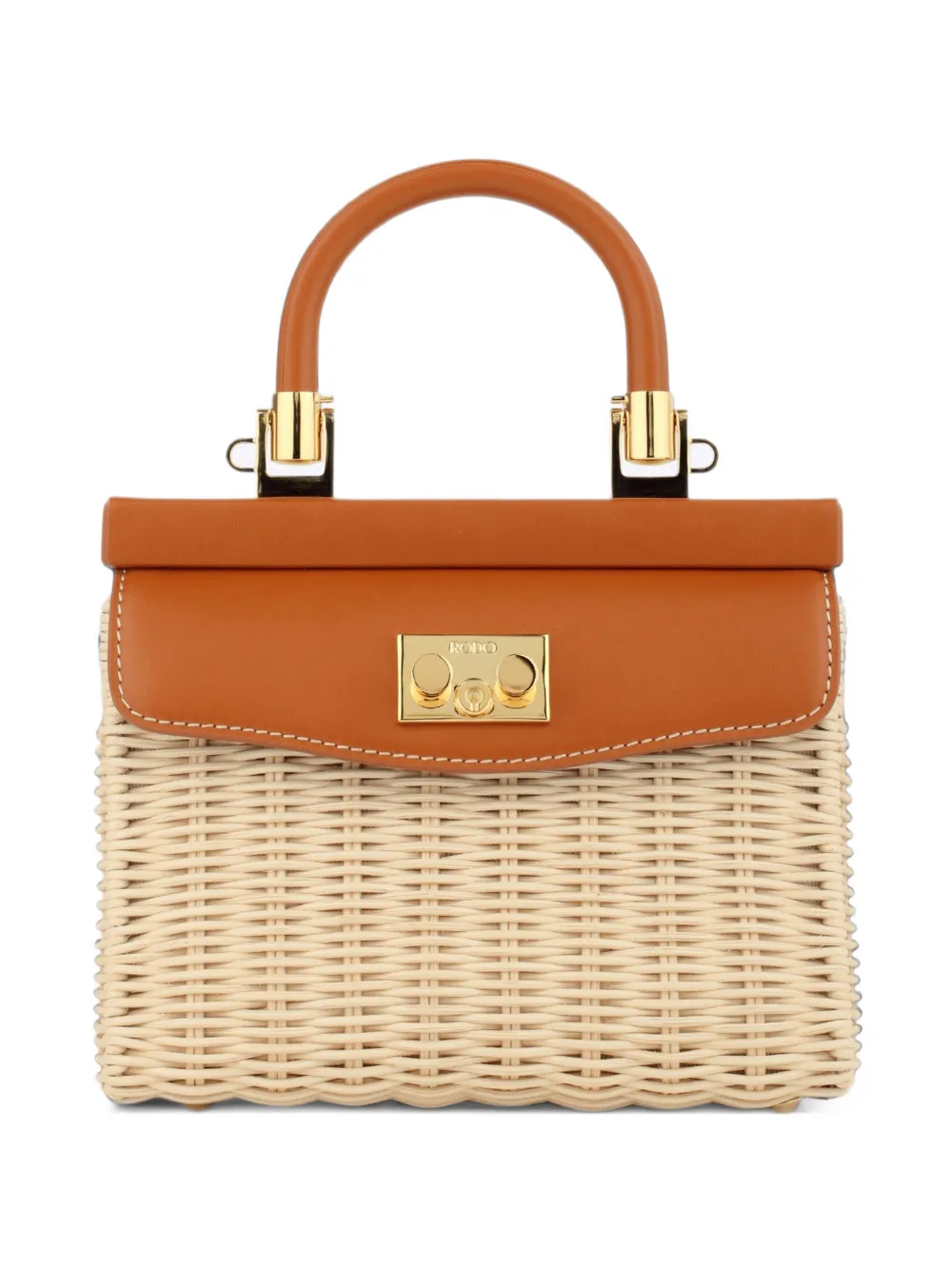 Rodo calf leather-trim clutch bag - Toni neutri
