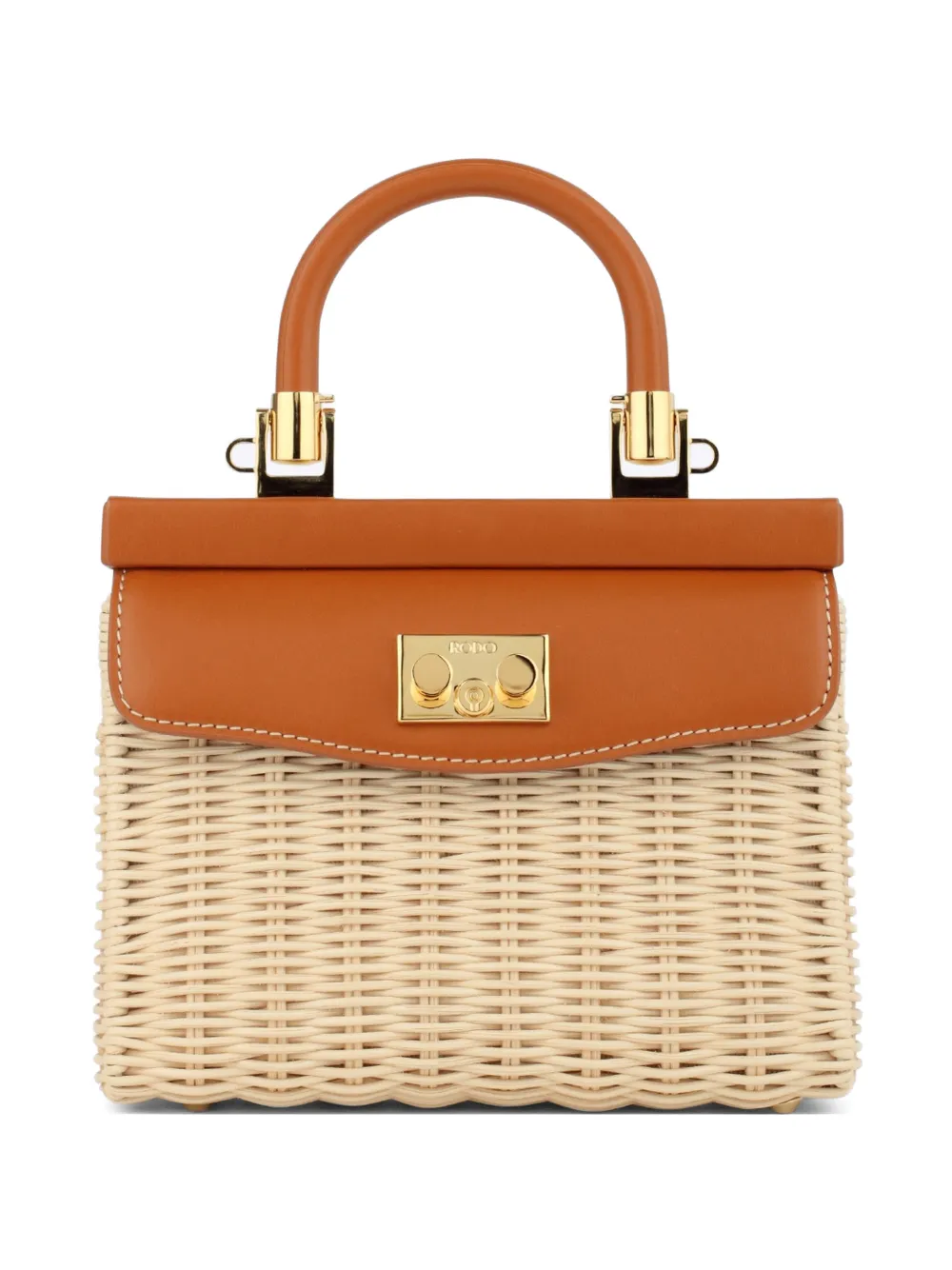 Rodo calf leather-trim clutch bag - Toni neutri