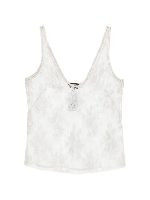 TOM FORD lace-overlay top