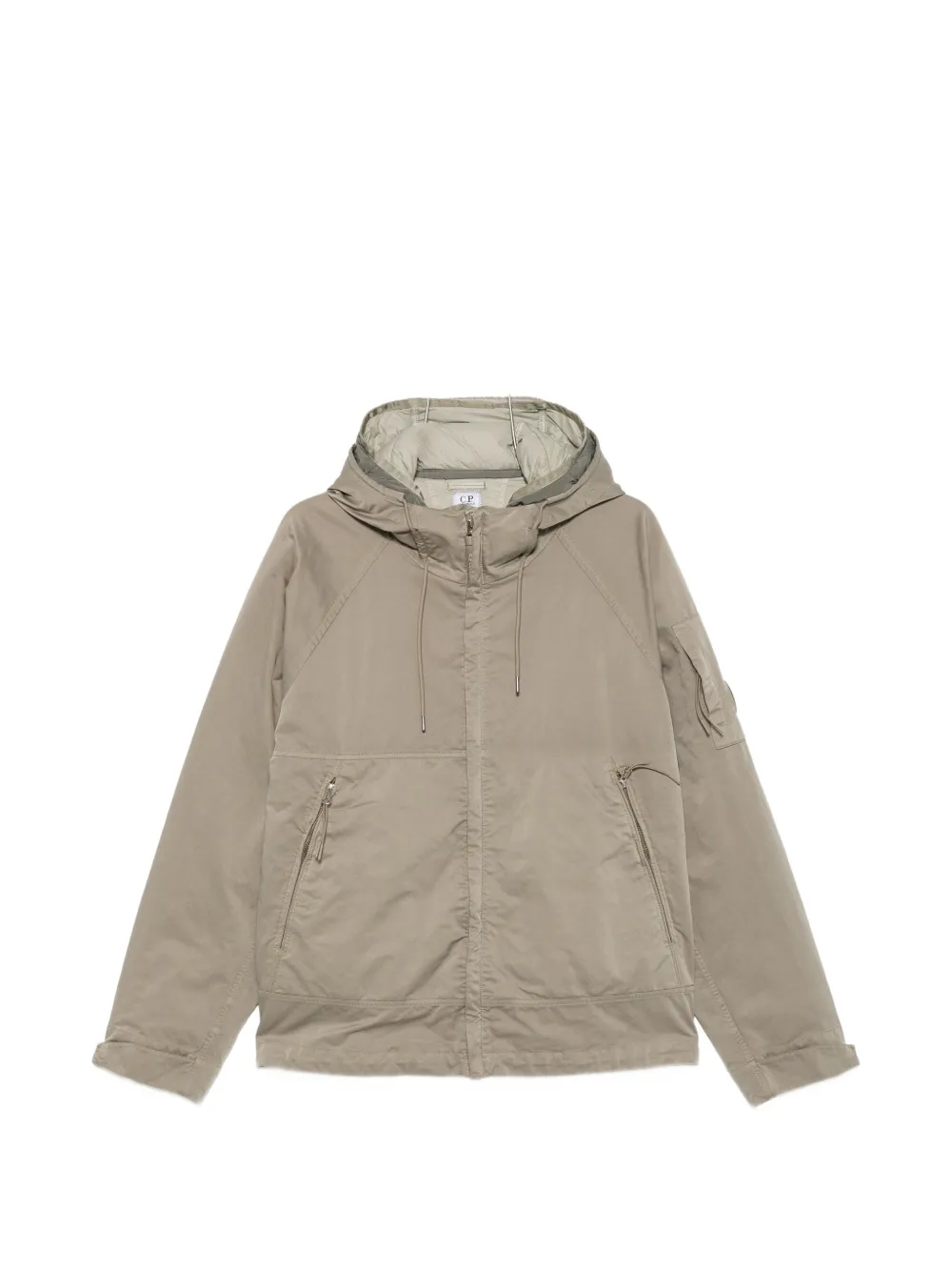C.P. Company Lens-detail hooded jacket Groen