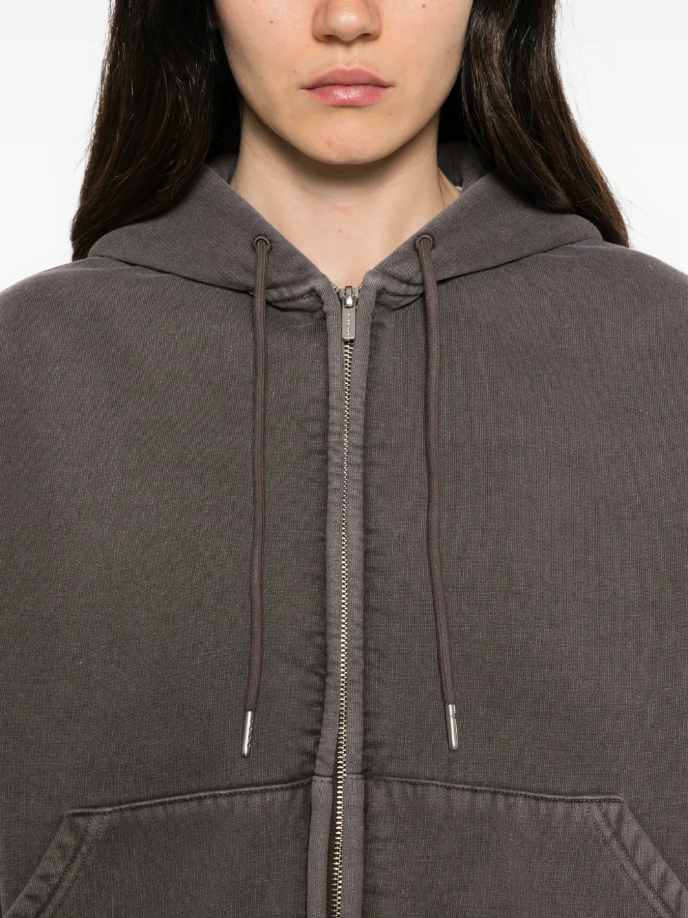 Low Classic zip-up hoodie Grijs
