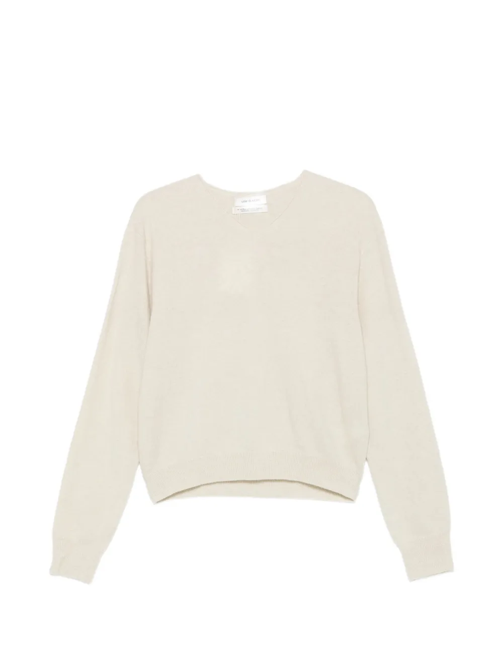 Low Classic V-neck sweater Beige
