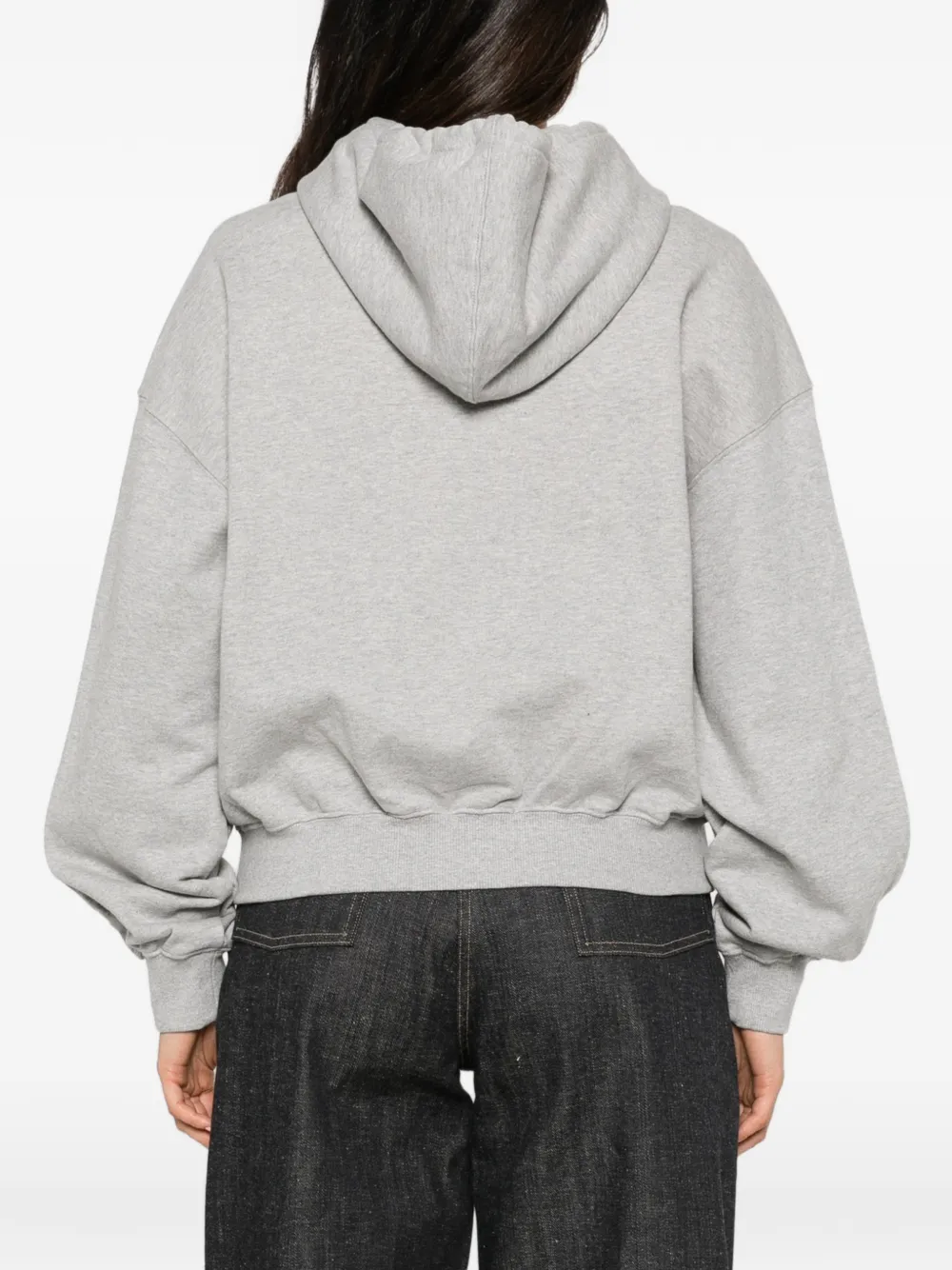 Low Classic logo-print zip-up hoodie Grijs