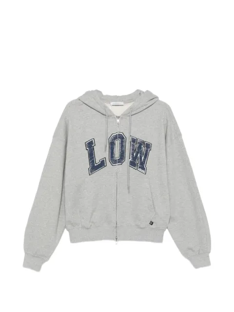 Low Classic logo-print zip-up hoodie