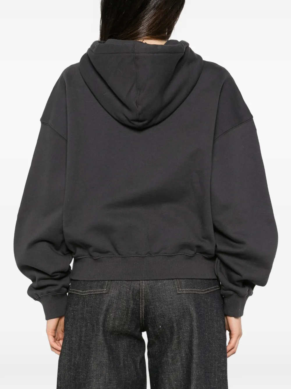 Low Classic logo-appliqué zip-up hoodie Grijs