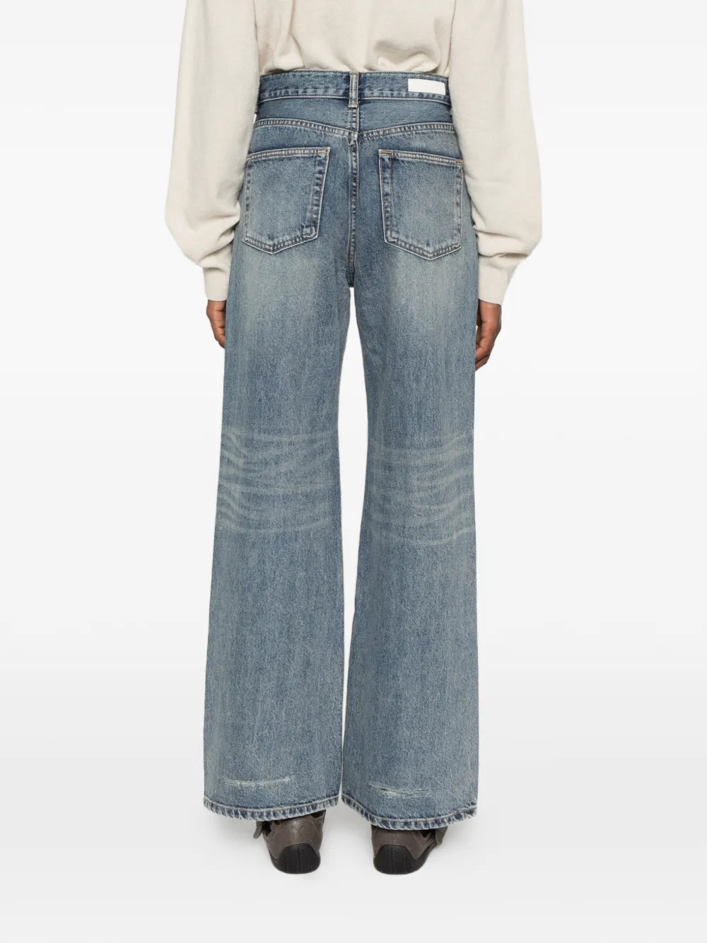 Low Classic faded wide-leg jeans Blauw