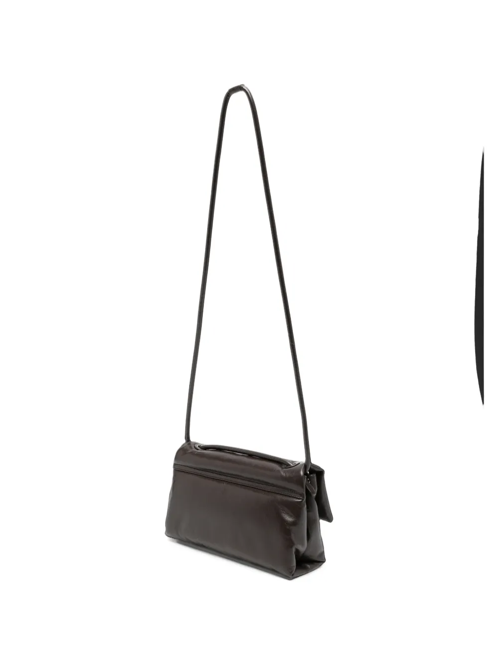 AMI Paris Voulez-Vous padded leather shoulder bag Bruin