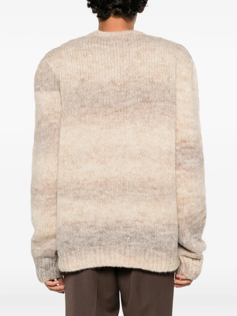 A.P.C. gradient-effect knitted sweater Beige