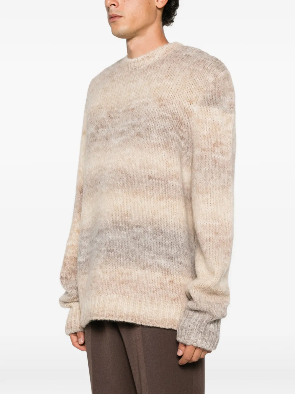 A.P.C. gradient-effect knitted sweater Beige