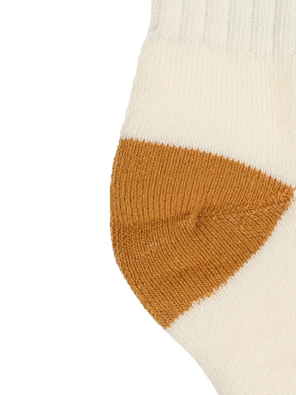 Stella McCartney Kids Gestreepte sokken met intarsia logo Beige