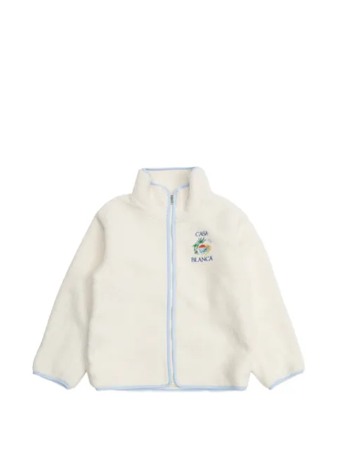 CASABLANCA KIDS Phantasmagoria embroidered fleece jacket