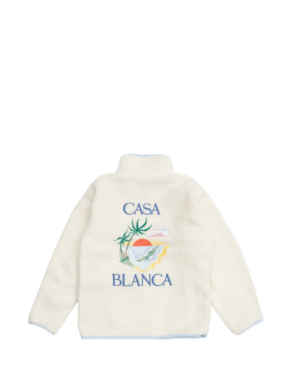 CASABLANCA KIDS Phantasmagoria embroidered fleece jacket Beige