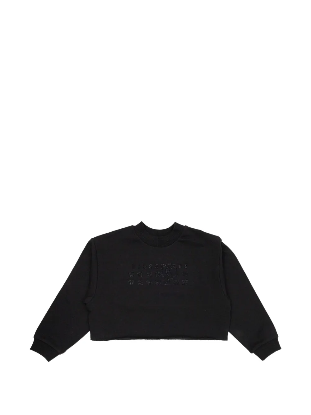 MM6 Maison Margiela Kids embellished cropped sweatshirt - Black