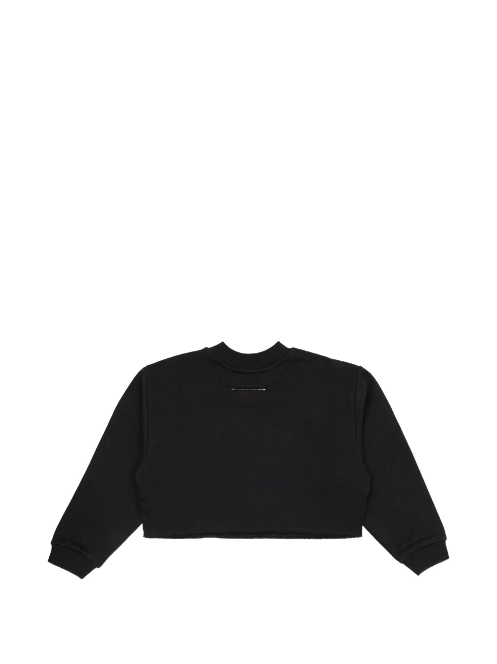 MM6 Maison Margiela Kids embellished cropped sweatshirt Zwart