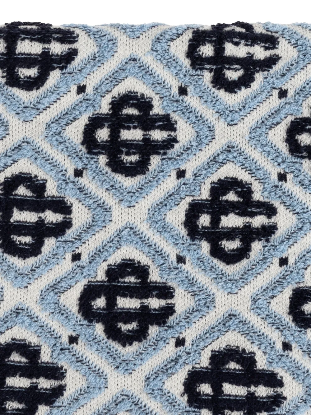 CASABLANCA KIDS monogram-pattern knit scarf Blauw