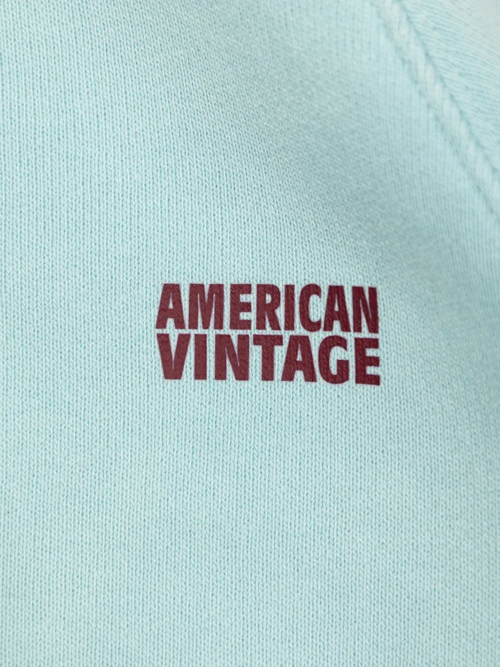 American Vintage Kids Izubird logo-print raglan-sleeve sweatshirt Blauw