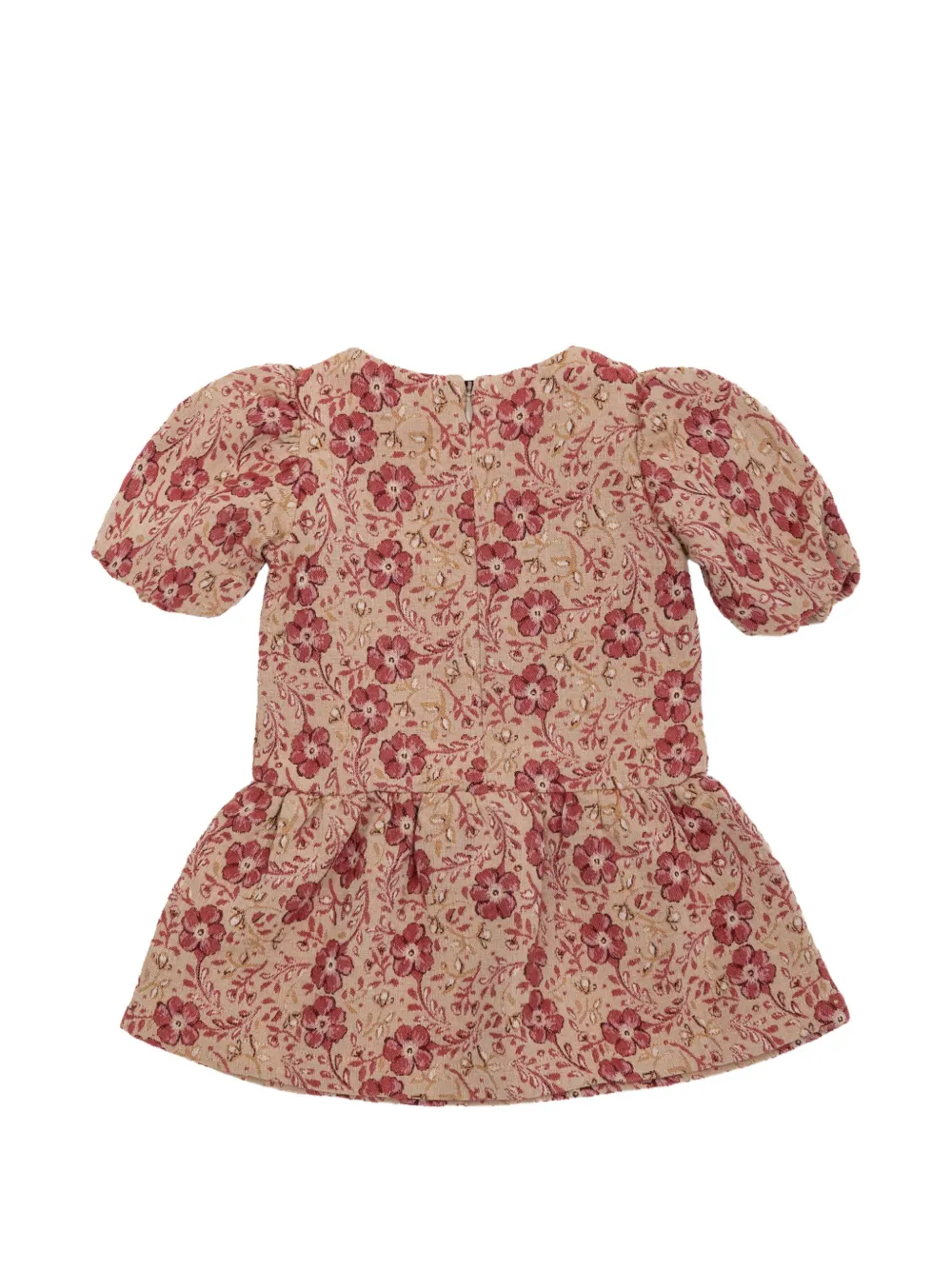 Chloé Jurk met pofmouwen en bloemenpatroon Beige