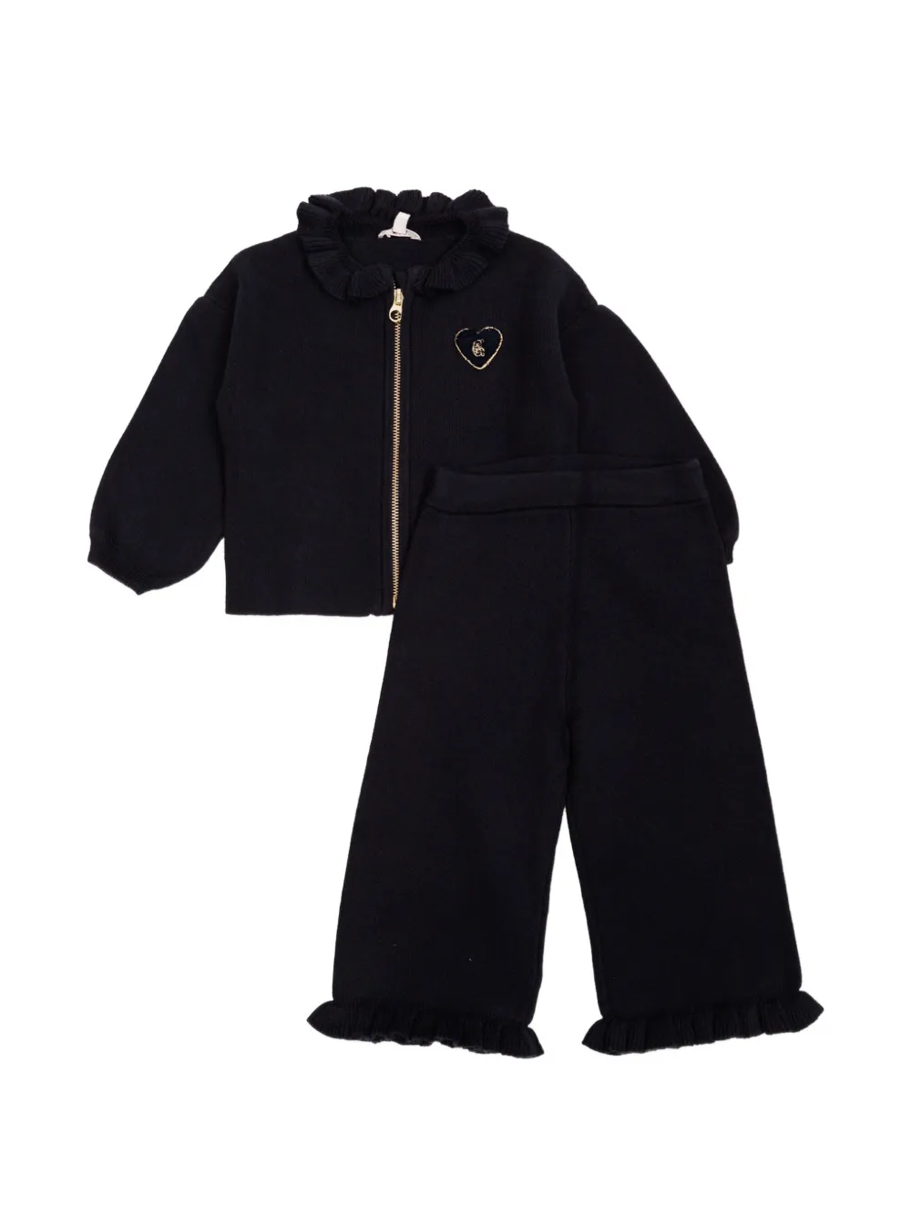 Chloé ruffled-trim heart-motif tracksuit set - Blu