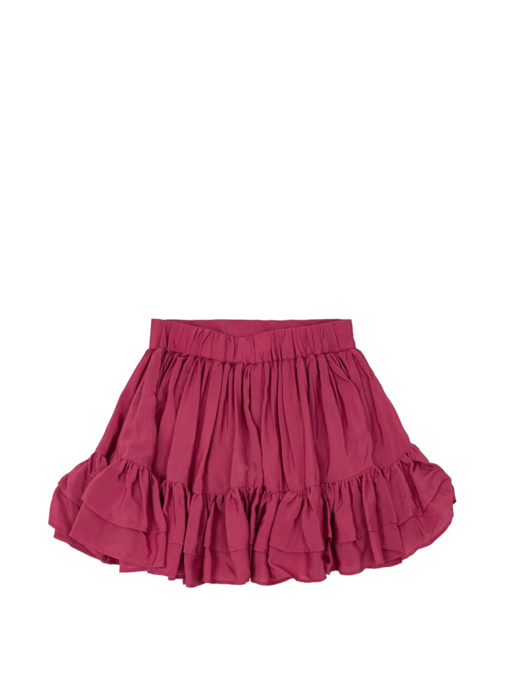 Chloé ruffled logo-plaque skirt Roze
