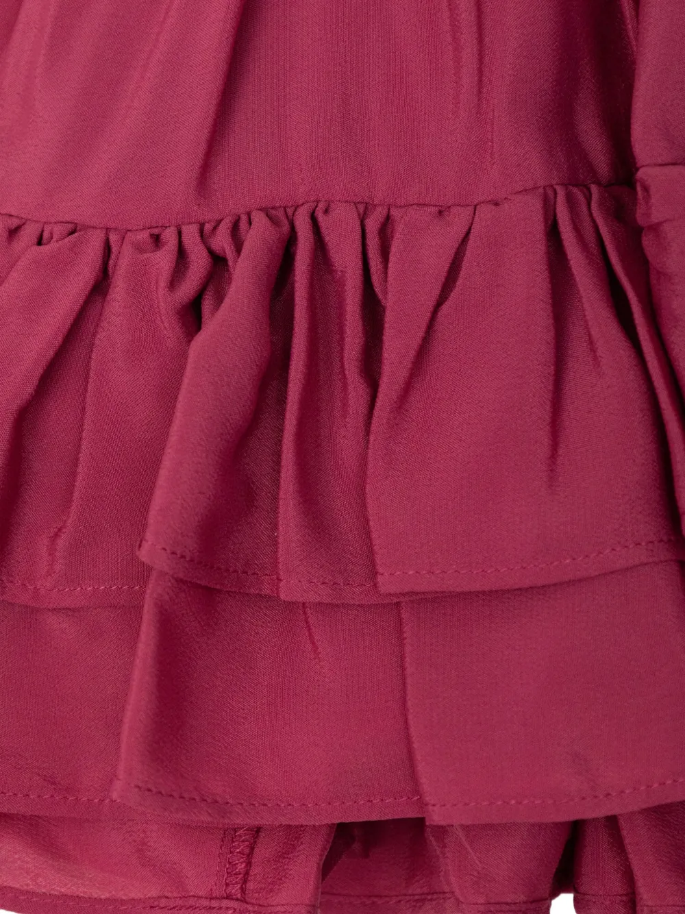 Chloé ruffled logo-plaque skirt Roze