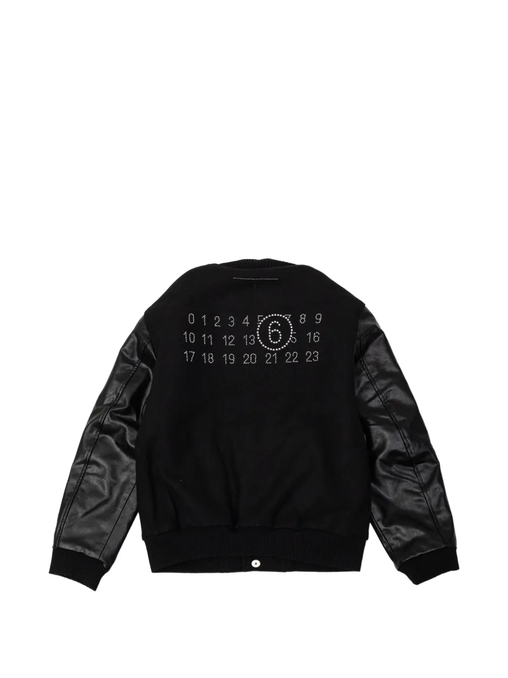 MM6 Maison Margiela Kids Verfraaid bomberjack met patch Zwart