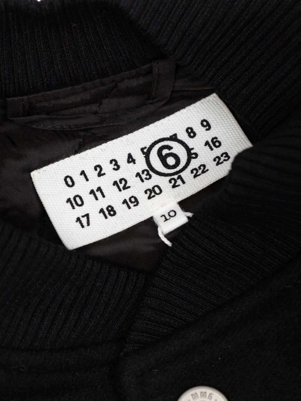MM6 Maison Margiela Kids Verfraaid bomberjack met patch Zwart