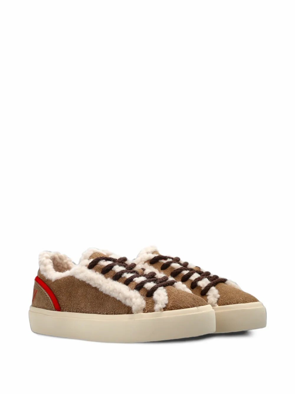 Inuikii Lila Shearling lace-up sneakers - Toni neutri