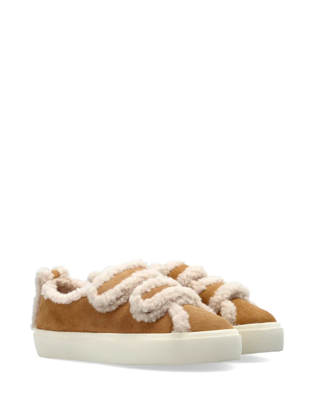 Inuikii Shearling Low Velcro touch-strap sneakers - Toni neutri