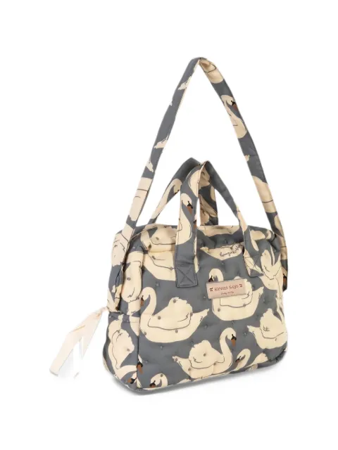 Konges Sløjd swan-print quilted doll bag
