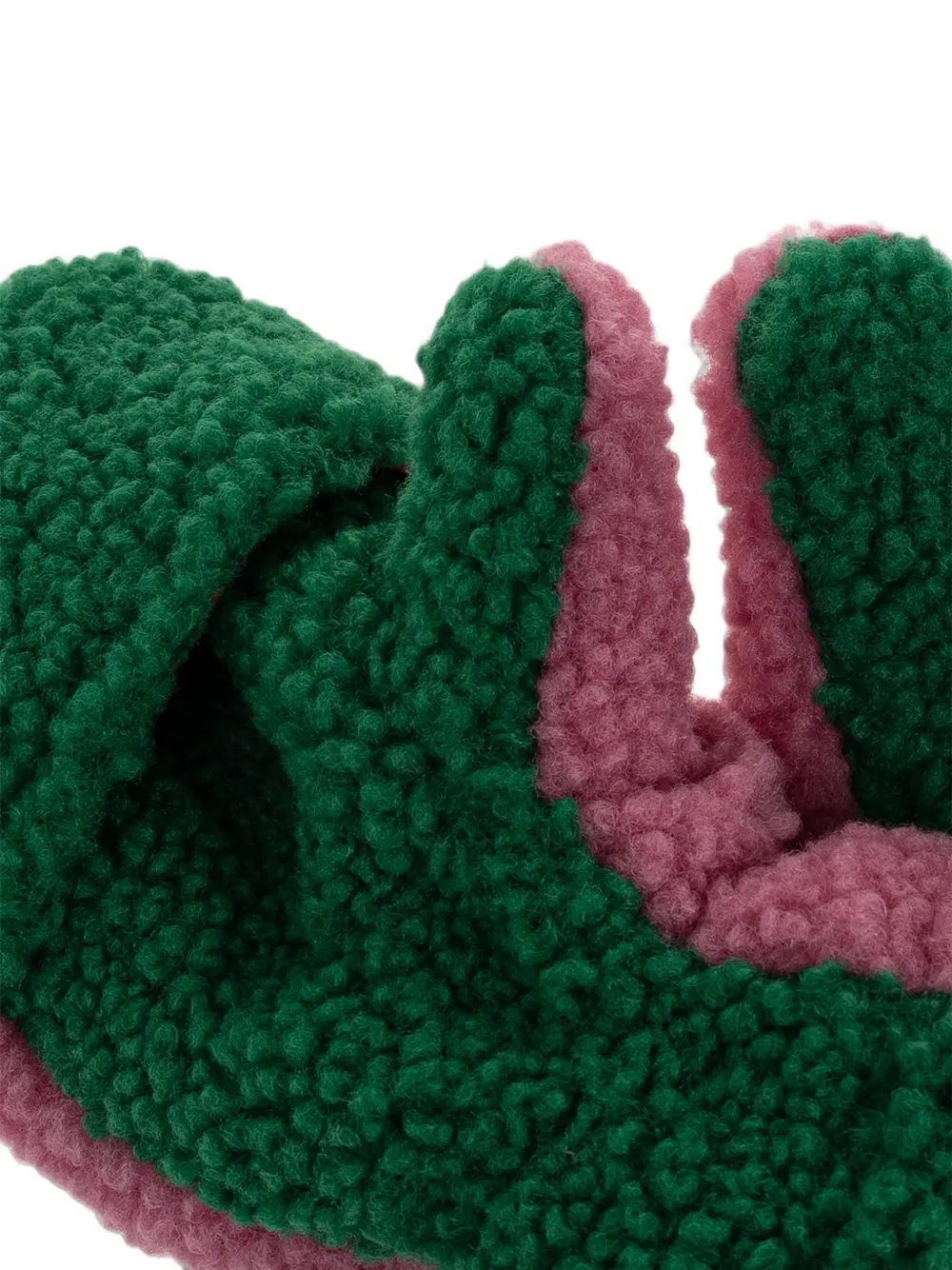 Bobo Choses Color Block fleece-texture insulated mittens Roze