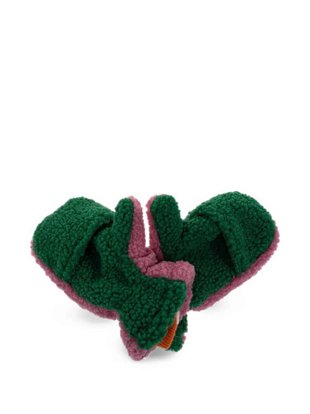 Bobo Choses Color Block fleece-texture insulated mittens Roze