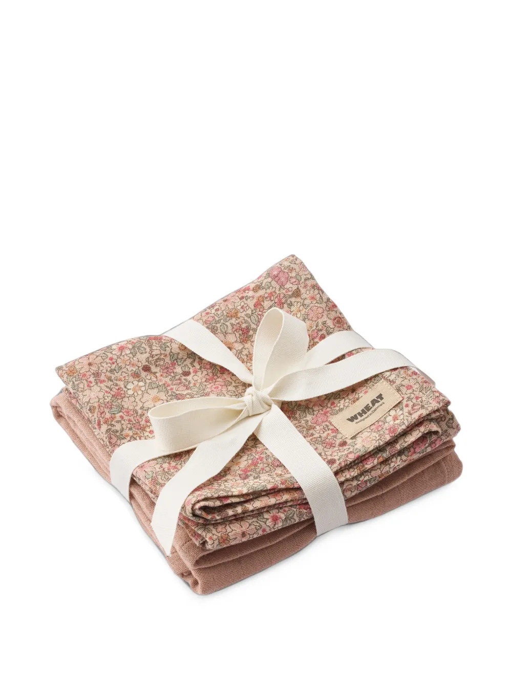 WHEAT Panni in mussola con stampa floreale (2 pezzi) - Rosa