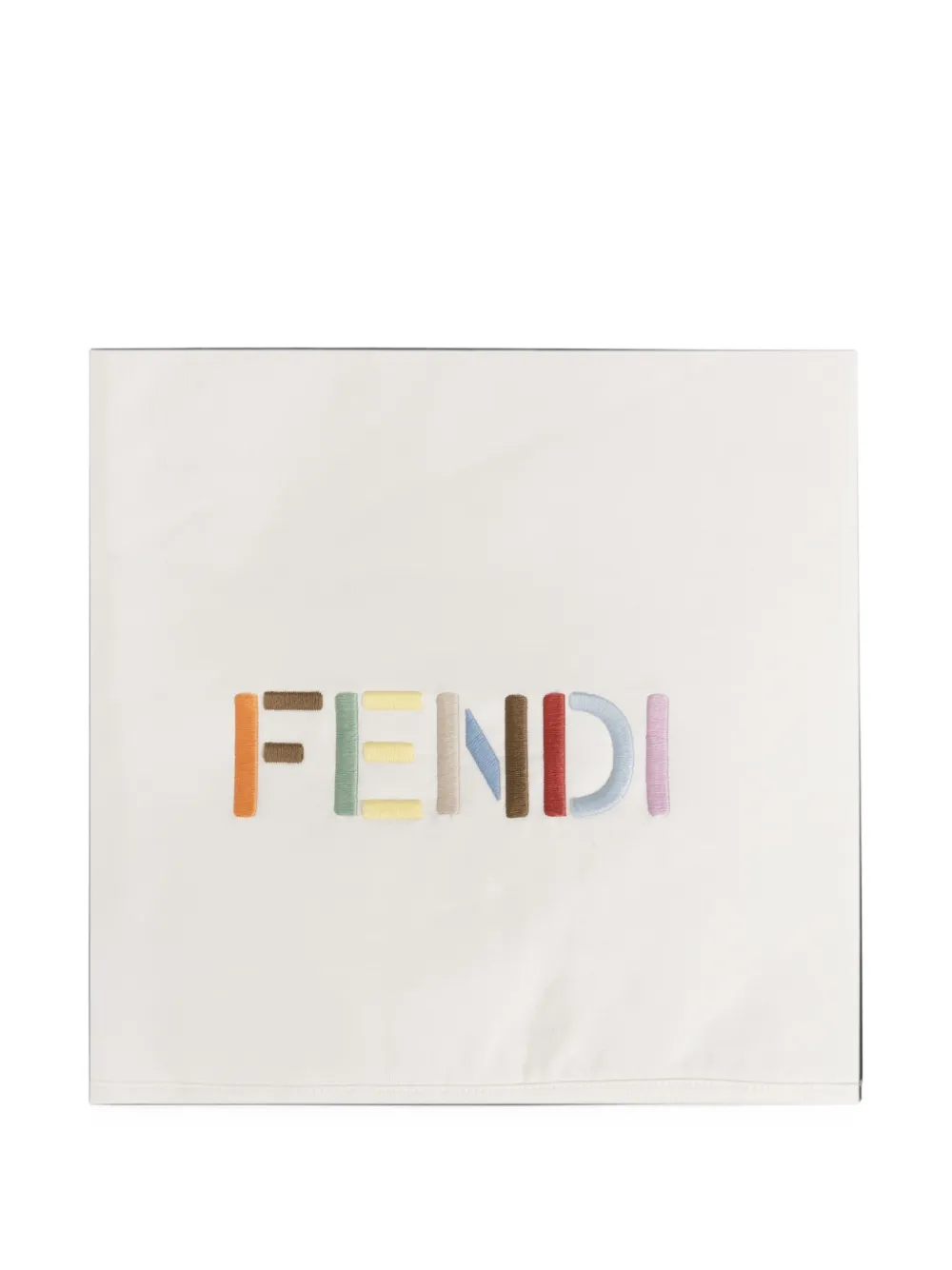 Fendi Kids logo-embroidered insulated blanket - Bianco