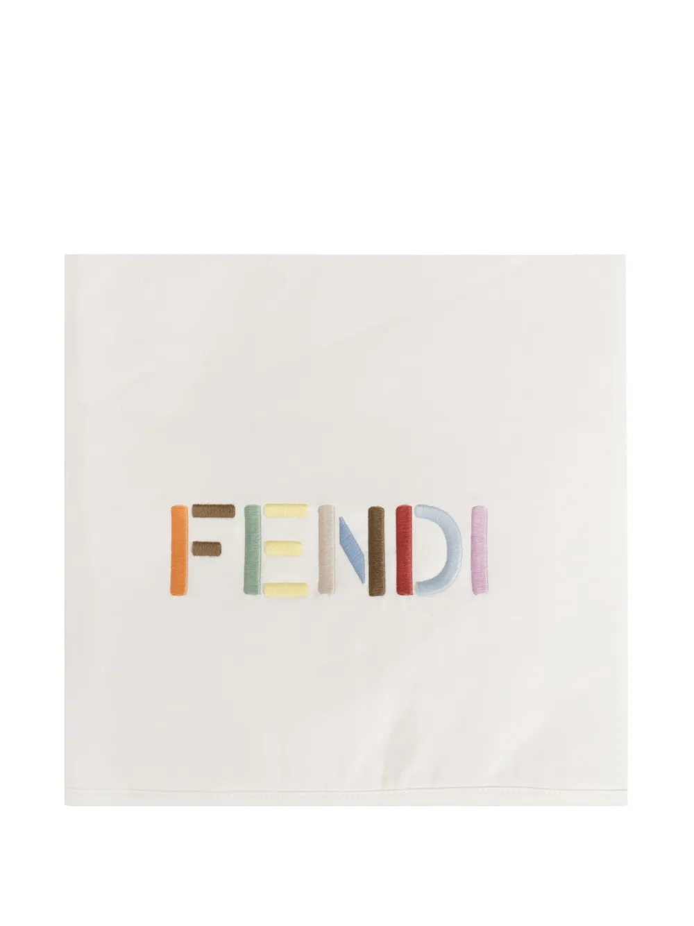 Fendi Kids logo-embroidered insulated blanket - Bianco