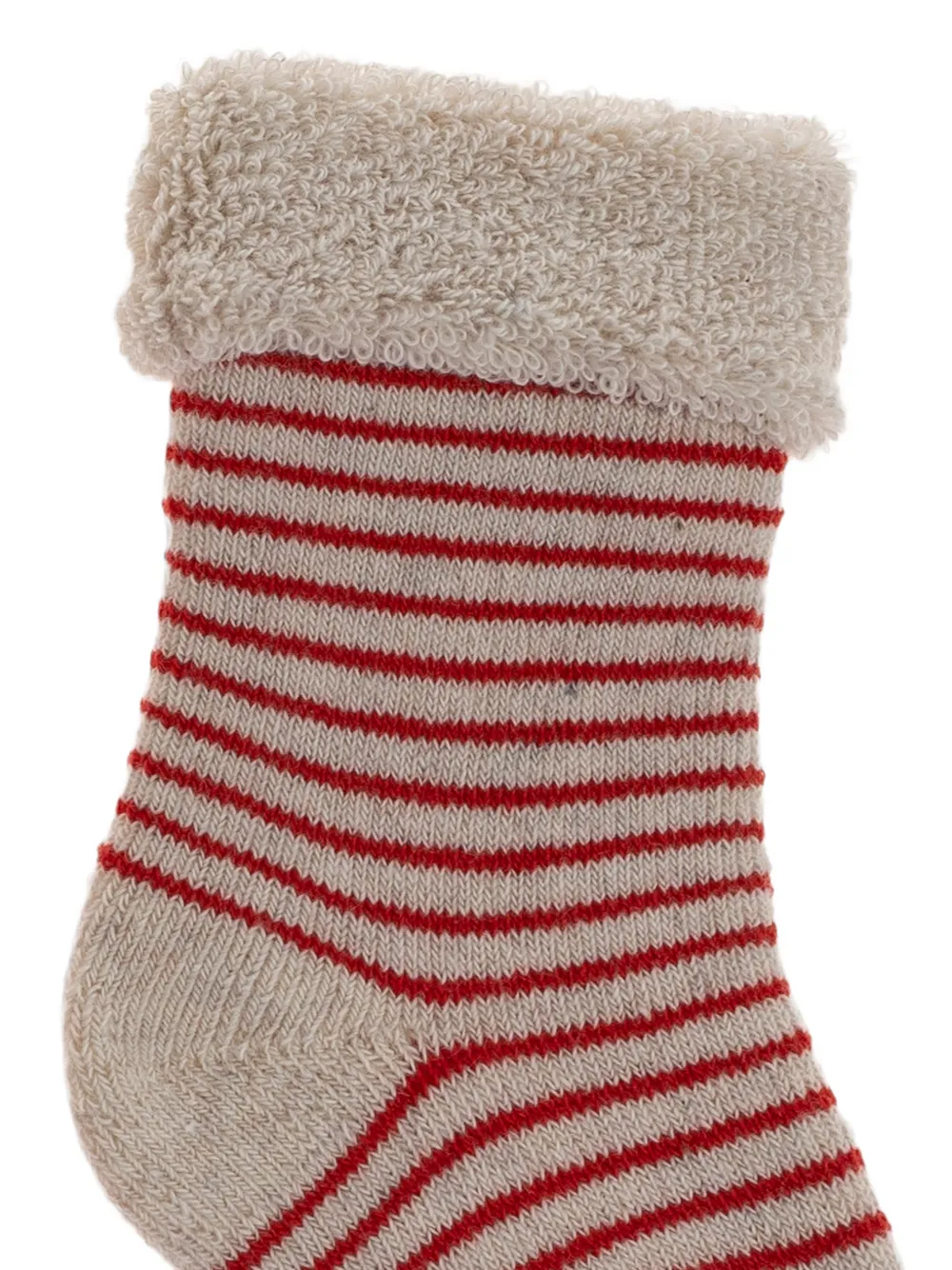 Bobo Choses striped floral-print socks (set of two) Beige