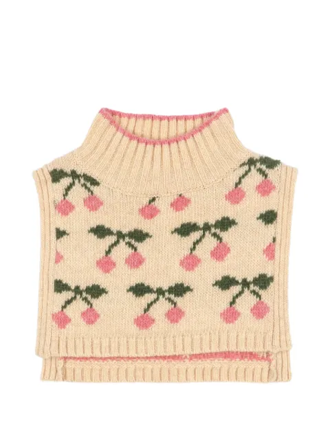 Konges Sløjd Belou cherry-intarsia knitted vest